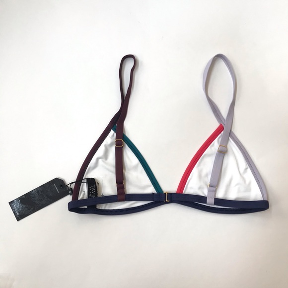 Tavik Jett Triangle Swim top Colorblock white S - Picture 3 of 6